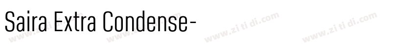 Saira Extra Condense字体转换